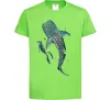 Дитяча футболка Swimming shark Лаймовий фото