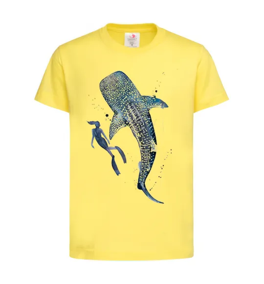 Дитяча футболка Swimming shark Лимонний фото