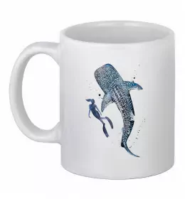 Чашка керамическая Daddy shark Белый фото