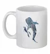 Чашка керамічна Swimming shark Білий фото