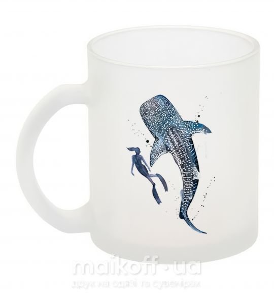 Чашка стеклянная Swimming shark Фроузен фото