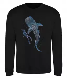 Світшот Shark is my spirit animal Чорний фото Світшот Shark is my spirit animal Чорний фото