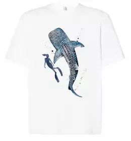 Футболка Оверсайз Shark is my spirit animal Чорний фото Футболка Оверсайз Shark is my spirit animal Чорний фото