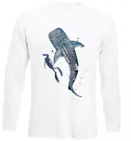 Лонгслів Shark is my spirit animal Чорний фото