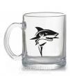 Чашка скляна Black shark Прозорий фото