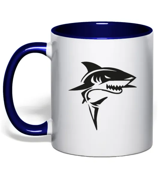 Чашка с цветной ручкой Black shark Глубокий темно-синий фото