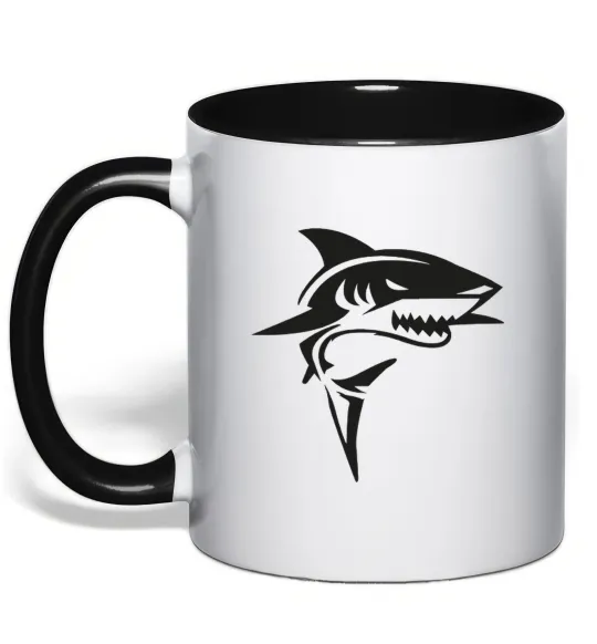 Чашка с цветной ручкой Black shark Черный фото