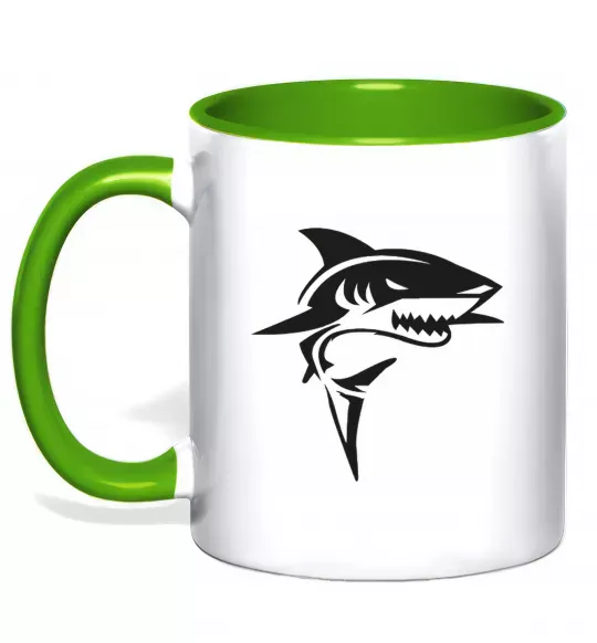 Чашка с цветной ручкой Black shark Зеленый фото