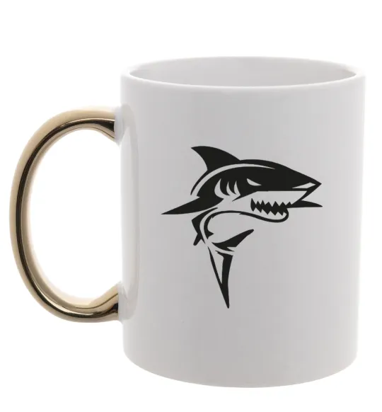 Чашка с цветной ручкой Black shark Золото фото