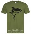 Мужская футболка Black shark Оливковый фото