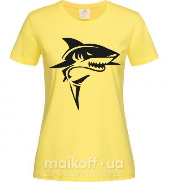 Жіноча футболка Black shark Лимонний фото