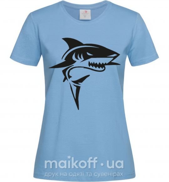 Жіноча футболка Black shark Блакитний фото