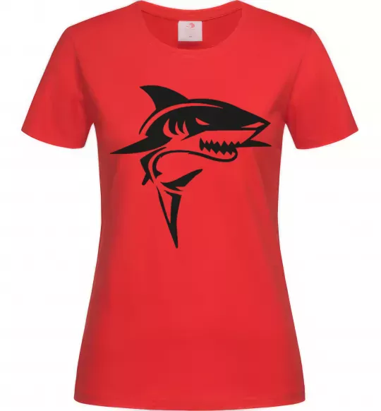 Женская футболка Black shark Красный фото