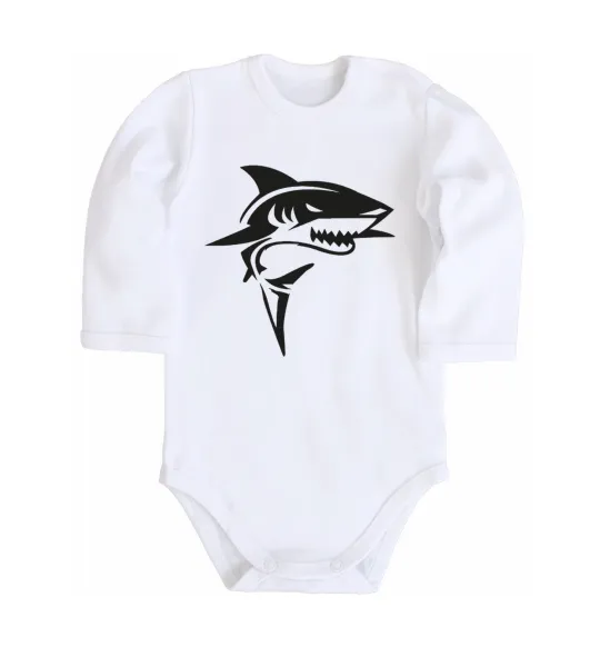 Дитячий бодік Black shark Білий фото