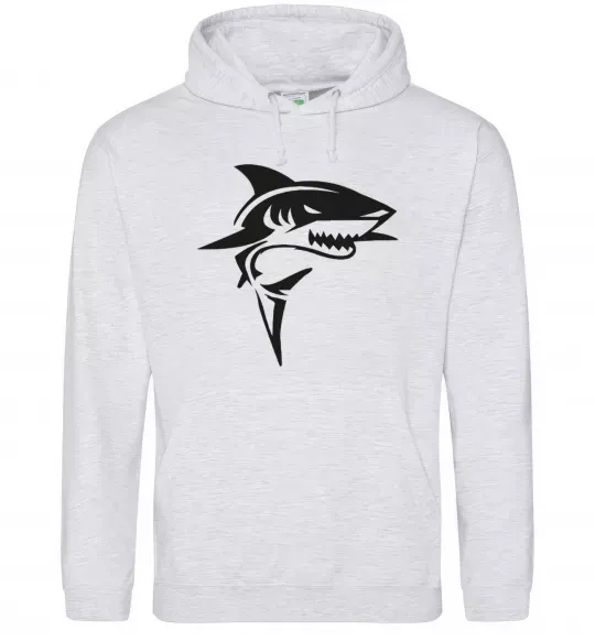 Мужская толстовка (худи) Black shark Серый меланж фото