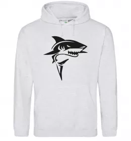 Мужская толстовка (худи) Black shark Серый меланж фото