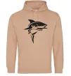 Женская толстовка (худи) Black shark Песочный фото