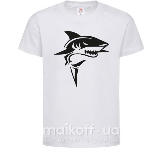 Дитяча футболка Black shark Білий фото