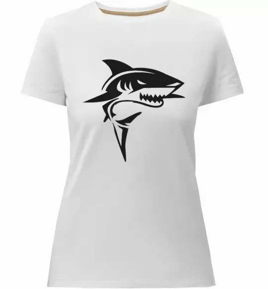 Жіноча преміум футболка Black shark Білий фото