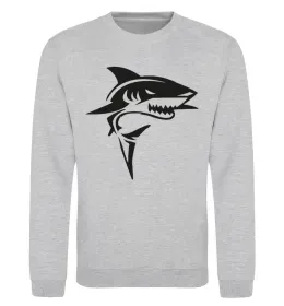 Свитшот Black shark Серый меланж фото