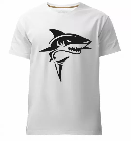 Мужская премиум футболка Black shark Белый фото