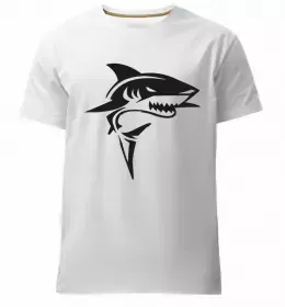 Чоловіча преміум футболка Shark is my spirit animal Чорний фото