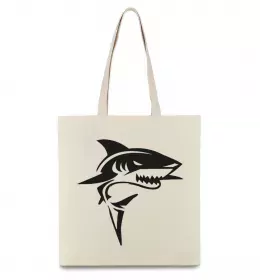 Эко-сумка Daddy shark Бежевый фото Эко-сумка Daddy shark Бежевый фото