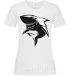 Женская футболка Smiling shark Белый фото