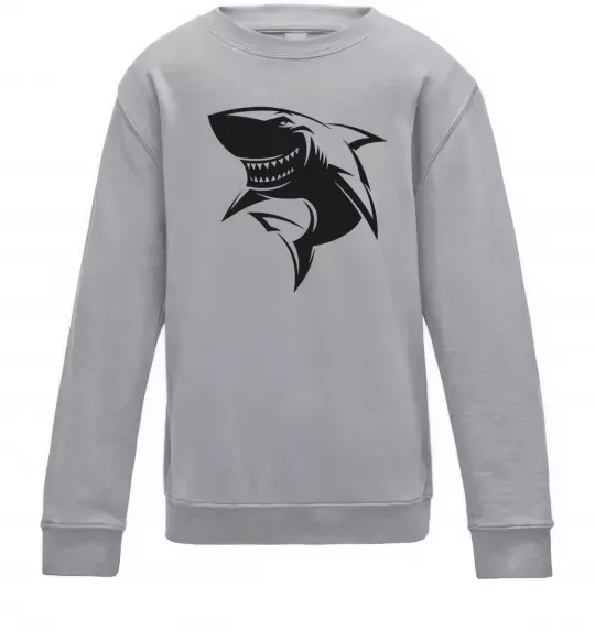 Дитячий світшот Smiling shark Сірий меланж фото