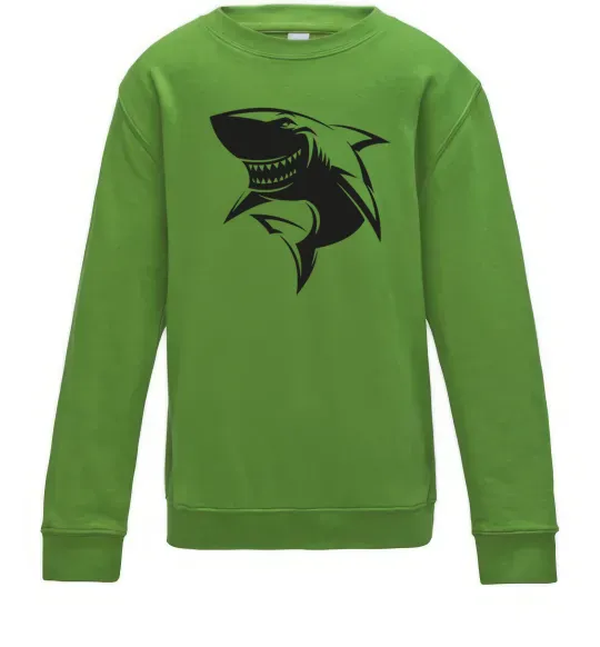 Дитячий світшот Smiling shark Лаймовий фото