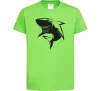 Дитяча футболка Smiling shark Лаймовий фото