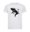 Детская футболка Smiling shark Белый фото