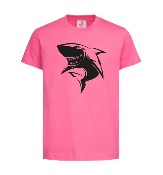 Детская футболка Smiling shark Ярко-розовый фото