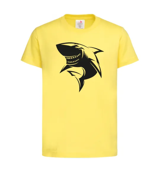 Детская футболка Smiling shark Лимонный фото