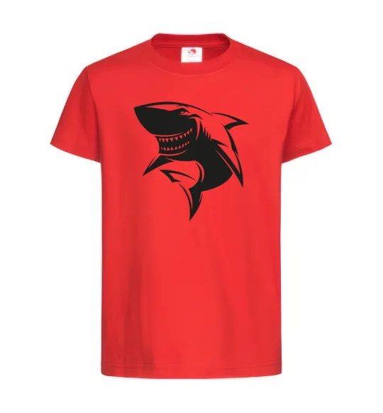 Детская футболка Smiling shark Красный фото