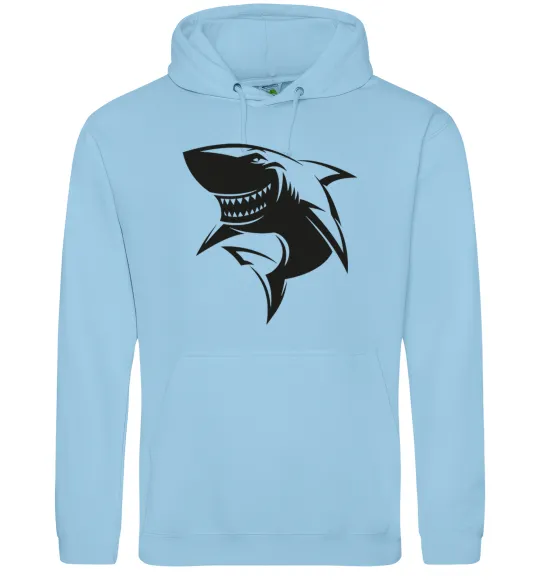 Жіноча толстовка (худі) Smiling shark Блакитний фото