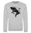 Світшот Smiling shark Сірий меланж фото