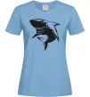 Жіноча футболка Smiling shark Блакитний фото