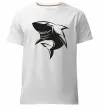 Чоловіча преміум футболка Smiling shark Білий фото