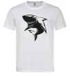 Мужская футболка Smiling shark Белый фото