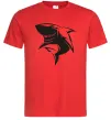 Мужская футболка Smiling shark Красный фото