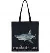 Еко-сумка 3D shark Чорний фото