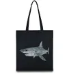 Еко-сумка 3D shark Чорний фото