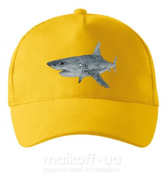 Кепка 3D shark Сонячно жовтий фото