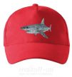 Кепка 3D shark Червоний фото