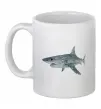 Чашка керамическая 3D shark Белый фото