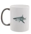 Чашка с цветной ручкой 3D shark Серебро Чашка с цветной ручкой 3D shark Серебро фото