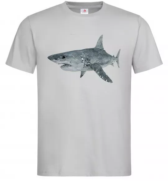 Мужская футболка 3D shark Серый фото