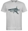 Мужская футболка 3D shark Серый фото