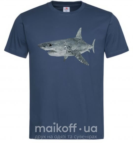 Чоловіча футболка 3D shark Темно-синій фото